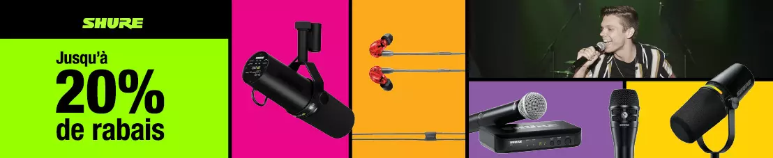 Profitez de rabais instantan�s durant la promotion des F�tes de Shure.